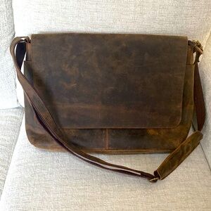 KomalC leather satchel crossbody bag